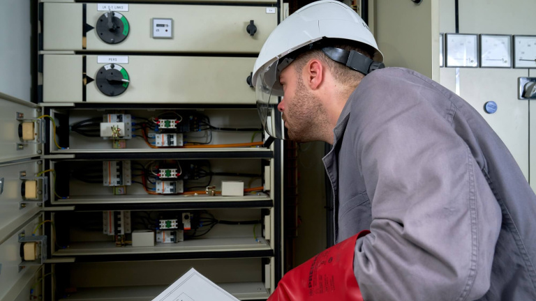Elektro-inspecteur in opleiding